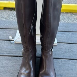 Nine West 2756 0818 NWT Senior Dark Brown Over the Knee Women’s Riding Boots
